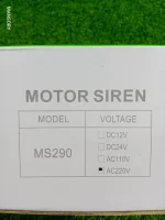 Motor Siren MS290 – AC 220V Industrial Electric Alarm Siren
