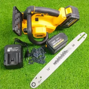 Cordless Lithium Brushless Chainsaw, 16 Inch Cordless Lithium Brushless Chainsaw with Battery & Charger | High Power Electric Chain Saw