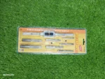 8 Piece Metric Tap Set with Tap Wrench – M3 to M12 Thread Cutting Hand Tool for Metal & Steel