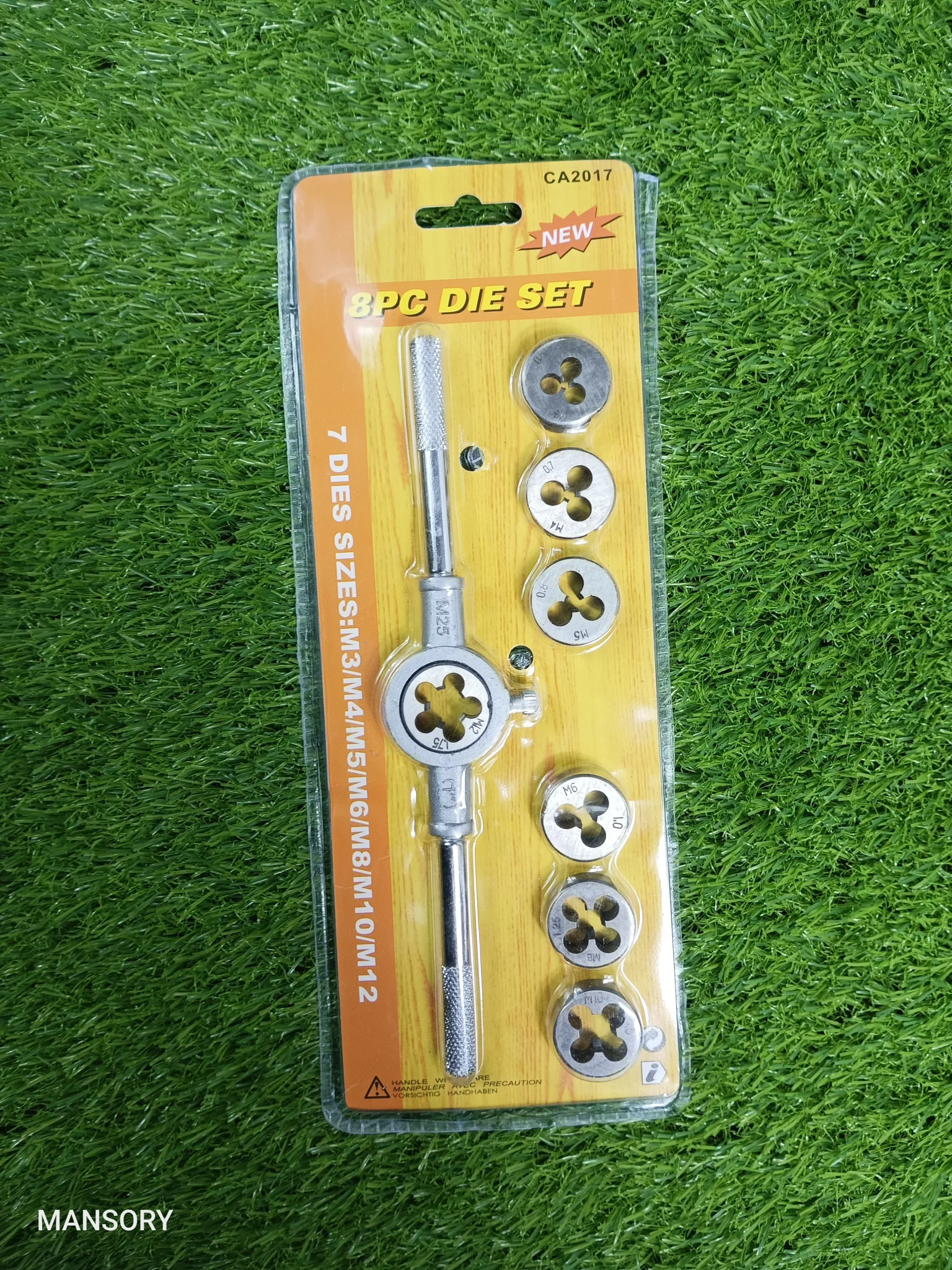 8 Pcs Metric Thread Die Set with Die Holder – M3 to M12 Thread Cutting Tool Kit for Metal & Repair Work 8 Pcs Metric Thread Die Set with Die Holder – M3 to M12 Thread Cutting Tool Kit for Metal & Repair Work