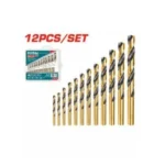 HSS Twist Drill Bits 12-Piece Set (2mm–8mm) for Metal, Wood & Plastic Total TACSD0125
