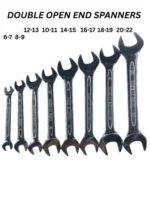 Double Open End Spanner Set 8 Pcs | 6-22mm Metric Wrench Set | Chrome Finish Spanners
