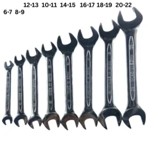 Double Open End Spanner Set 8 Pcs | 6-22mm Metric Wrench Set | Chrome Finish Spanners