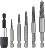 5pcs Broken Bolt Screw Extractor Set #1–5 | Damaged Stud Remover Kit with Hex Holder