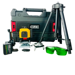 SELEX Rechargeable Green Laser Level Kit with Tripod & 2 Batteries