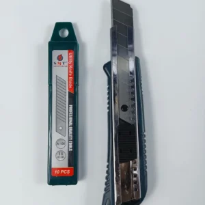 Utility Cutter Knife with Spare Blades ( Paper cutter ) – Heavy Duty ABS Handle SMT 1151