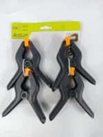 A-Clip Spring Clamps Set 4 Inch 4pcs – Strong Grip Plastic Clamps for Woodworking, Craft & DIY