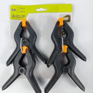 A-Clip Spring Clamps Set 4 Inch 4pcs – Strong Grip Plastic Clamps for Woodworking, Craft & DIY