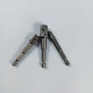 Socket Bit Adapter 3 Pcs Set – 1/4”, 3/8”, 1/2” Drive Impact Drill Adapters (Cr-V Steel)