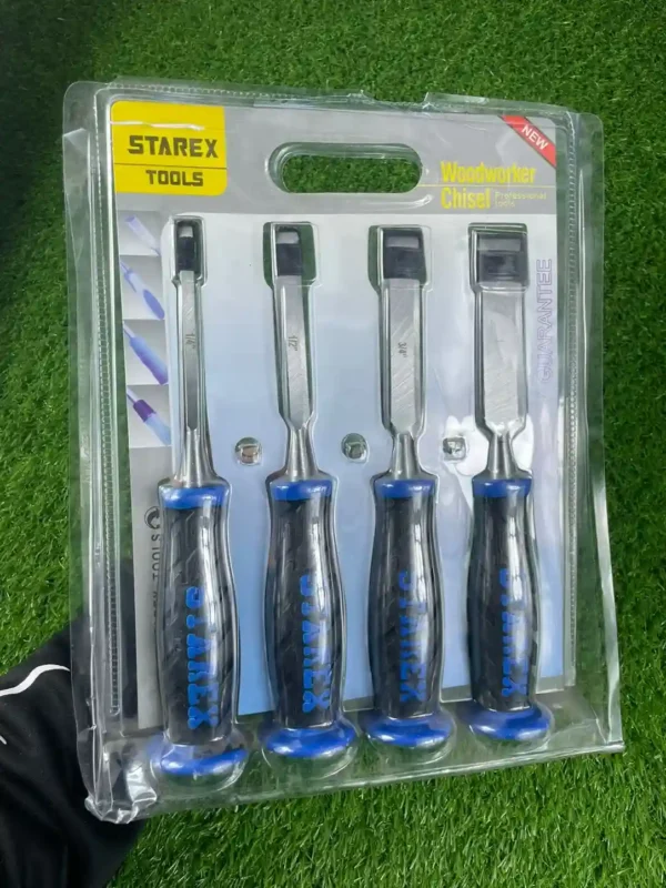 STAREX Woodworker Chisel Set – 4 Piece Professional Wood Chisel Kit ...