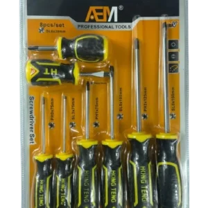 8-Piece Professional Screwdriver Set with Soft Grip Handle – Cr-V Steel – Phillips & Slotted