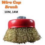 Golden Wire Cup Brush for Angle Grinder – M10 / M14 Thread