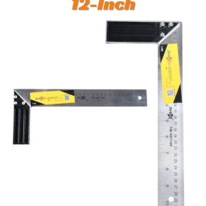 ZEROX 12-Inch Steel Try Square – Precision Measuring & Marking Tool (TM-487149) Guniya scale
