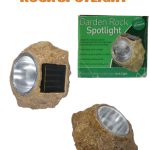 Solar Garden Rock Spotlight Outdoor Waterproof Landscape Light Automatic Night Sensor