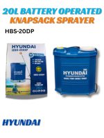 Hyundai HBS-20DP 20L Battery Operated Knapsack Sprayer - Double Pump, Heavy Duty Agricultural Sprayer