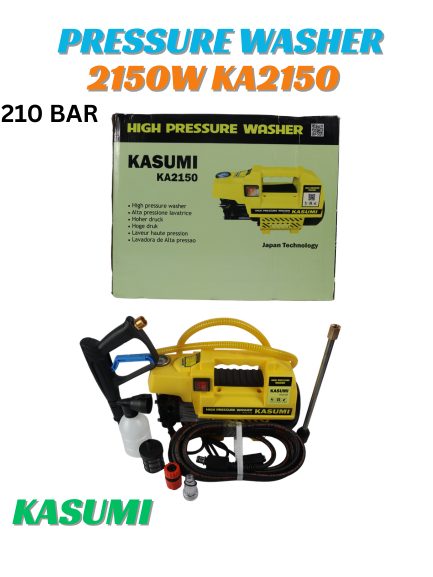 Kasumi High Pressure Washer 210 BAR 2150W - Japan Technology Portable Electric Car Washer & Home Cleaning Machine KA2150