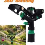 Heavy Duty 360° Rotating Impact Sprinkler - Adjustable Plastic Rain Gun for Garden & Agriculture Irrigation