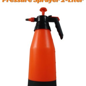 2-Liter Hand Compression Pressure Sprayer - Adjustable Brass Nozzle Pump Spray Bottle for Garden, Cleaning & Car Wash
