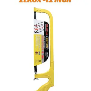 ZEROX 12" (300mm) Heavy Duty Adjustable Hacksaw Frame - Professional Metal & PVC Cutting Saw with Ergonomic Handle