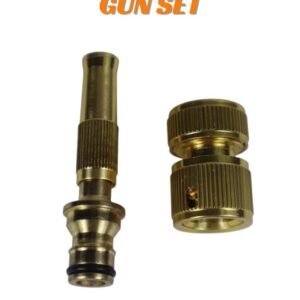 Heavy Duty Brass Direct Spray Gun Set - High-Pressure Adjustable Hose Nozzle with Quick Connector for Car Wash & Garden Watering