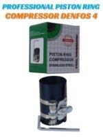 Denfos 4" Professional Piston Ring Compressor - Heavy Duty Stainless Steel Engine Repair Tool with Hex Key & Ratchet Mechanism