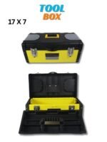 SHIDELI High-Grade Heavy Duty Tool Box - Professional Portable Hardware Storage Organizer with Metal Latches & Top Compartments