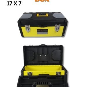 SHIDELI High-Grade Heavy Duty Tool Box - Professional Portable Hardware Storage Organizer with Metal Latches & Top Compartments