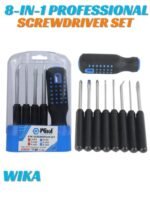 Wika 8-in-1 Professional Screwdriver Set (WK17042) - Multi-Purpose Awl & Pry Tool Kit with Interchangeable Magnetic Tips for Home & Electronics