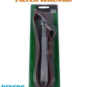 DENFOS Heavy Duty Strap Type Oil Filter Wrench - Forged Chrome Vanadium Steel - Adjustable 30mm to 160mm Capacity for Cars & Industrial Use