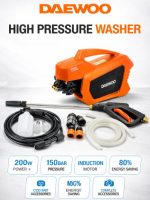 Daewoo DAXP150-2000G High Pressure Washer - 150 Bar 2000W induction Motor Portable Car Washer & Home Cleaning Machine