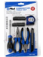 25-Piece Professional Combination Tool Set (WK17084) - Heavy Duty Home & Garage Repair Kit with Pliers, Screwdriver & Bits WIKA