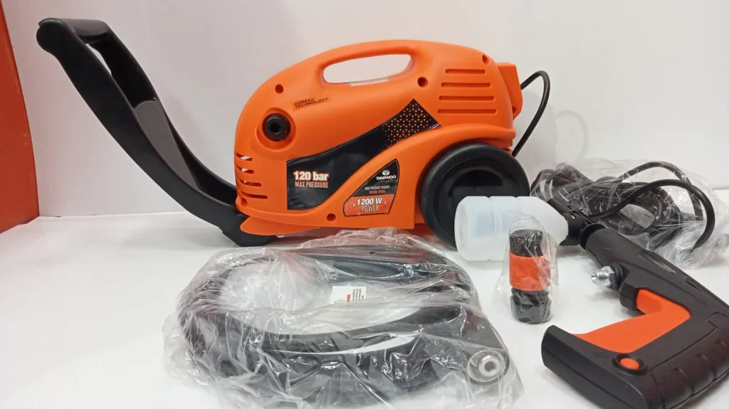 Daewoo DAX120-1400G High Pressure Washer - 120 Bar 1400W Portable Car Washer & Home Cleaning Machine