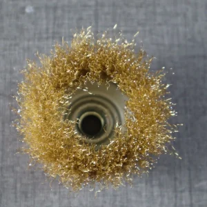 Golden Wire Cup Brush for Angle Grinder – M10 / M14 Thread