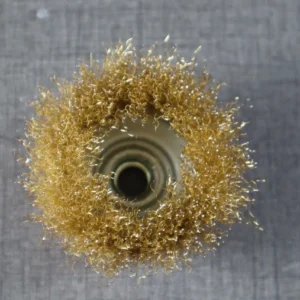 Golden Wire Cup Brush for Angle Grinder – M10 / M14 Thread