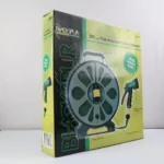 50ft Flat Garden Hose with Spray Nozzle and Reel pipe BLACKSPUR