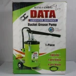 DATA Heavy Duty Bucket Grease Pump - 5000 PSI High Pressure Manual Lubrication Pump with Wheels