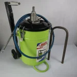 DATA Heavy Duty Bucket Grease Pump - 5000 PSI High Pressure Manual Lubrication Pump with Wheels
