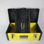 SHIDELI High-Grade Heavy Duty Tool Box - Professional Portable Hardware Storage Organizer with Metal Latches & Top Compartments