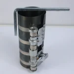 6" Professional Ratchet Piston Ring Compressor - Heavy Duty Special Spring Steel Tool with Hex Spanner - 60mm to 195mm Capacity for Engines