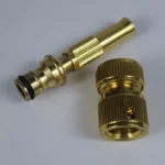 Heavy Duty Brass Direct Spray Gun Set - High-Pressure Adjustable Hose Nozzle with Quick Connector for Car Wash & Garden Watering