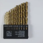 13-Piece HSS Spiral Drill Bit Set - Titanium Coated High-Speed Steel Bits for Metal, Wood & Plastic - Range 1.5mm to 6.5mm