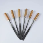 6-Piece Professional File Set - High-Carbon Steel Mini Hand Files with Smooth Wood Handles for Metal, Wood & Craft Work