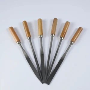6-Piece Professional File Set - High-Carbon Steel Mini Hand Files with Smooth Wood Handles for Metal, Wood & Craft Work