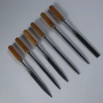 6-Piece Professional File Set - High-Carbon Steel Mini Hand Files with Smooth Wood Handles for Metal, Wood & Craft Work