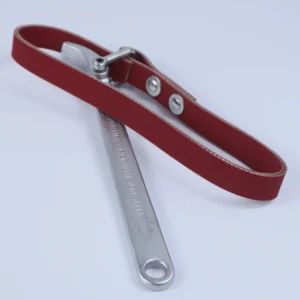DENFOS Heavy Duty Strap Type Oil Filter Wrench - Forged Chrome Vanadium Steel - Adjustable 30mm to 160mm Capacity for Cars & Industrial Use