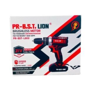 Brushless Cordless Drill Machine PR-B.S.T LION 21V – 32NM Torque | 0-1500 RPM | 1-10mm Chuck