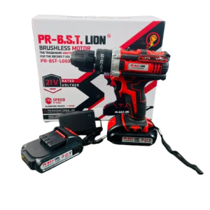 Brushless Cordless Drill Machine PR-B.S.T LION 21V – 32NM Torque | 0-1500 RPM | 1-10mm Chuck