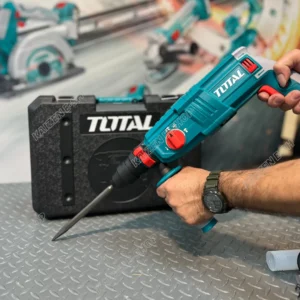 TOTAL Industrial Rotary Hammer - 800W SDS-Plus Electric Drill - 26mm Concrete Drilling Capacity with Carrying Case TH308268