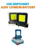 Portable Power Tool LED Work Light - High-Intensity COB Cordless Shop Light, Compatible with 21V Lithium-Ion Batteries (Outdoor & Indoor Use)