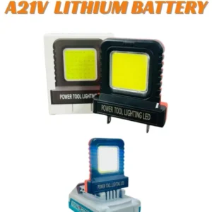 Portable Power Tool LED Work Light - High-Intensity COB Cordless Shop Light, Compatible with 21V Lithium-Ion Batteries (Outdoor & Indoor Use)